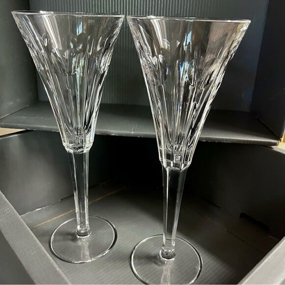 Waterford Crystal Millennium Collection A Toast Year 2000 Champagne Flute Set - Picture 5 of 15